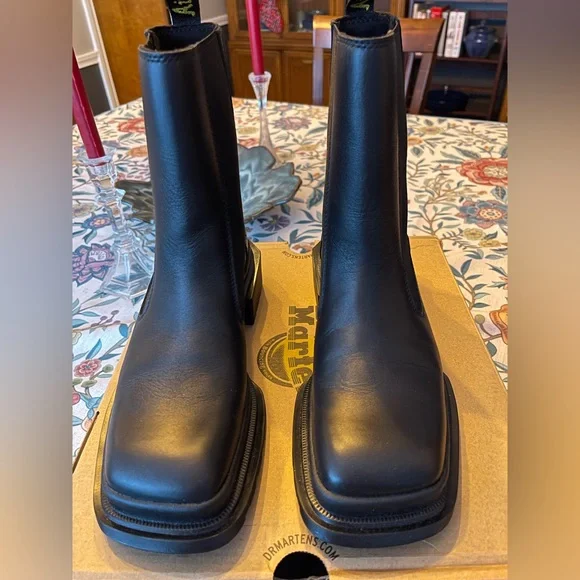 Dr. Martens Maybole Black Square Toe Chelsea Boots - Picture 2 of 8